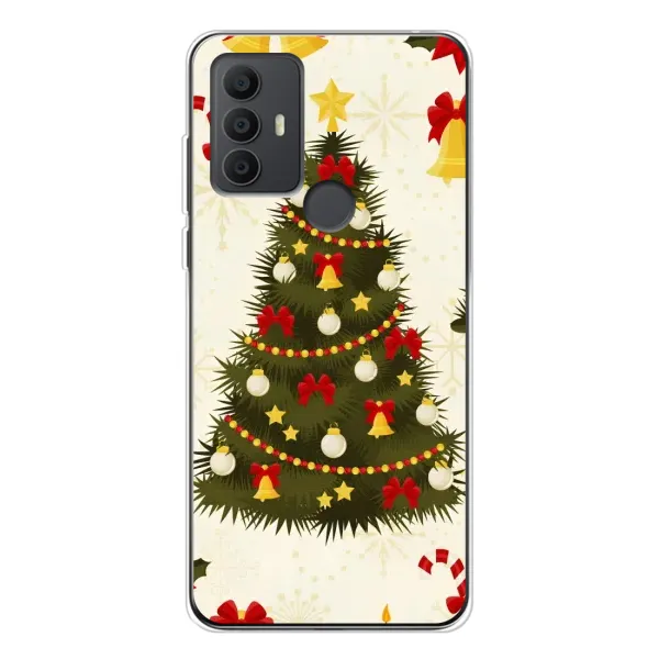 Чехол с рисунком «Новогодний принт» для TCL 306