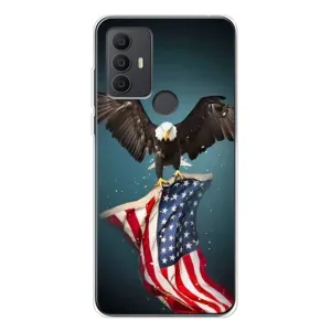Чехол Флаг USA для TCL 306 (Орел и флаг)