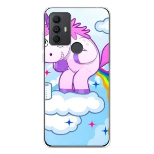 Чехол Unicorn на TCL 306 (Радуга единорожка)