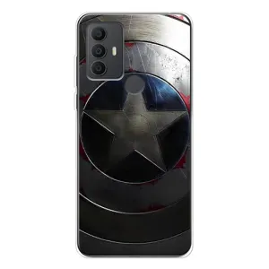 Чехол с Щитом Капитана Америки на TCL 306 (Ретро Щит Капитана)