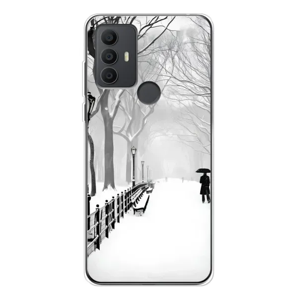 Чехол с рисунком «Снегом замело» для TCL 306