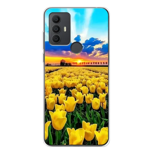 Чехол с рисунком «Желтые тюльпаны» для TCL 306