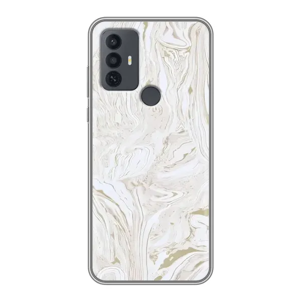 Чехол с рисунком «белый мрамор» для TCL 30E