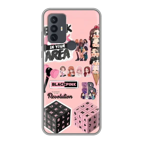 Чехол с рисунком «BLACK PINK коллаж» для TCL 30E Чехол с рисунком «BLACK PINK коллаж» для TCL 30E