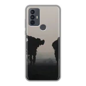 Чехлы на военную тематику для TCL 30E (Бой солдат)