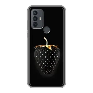 Чохол з зображенням смачної їжі для TCL 30E (Чорна полуниця)
