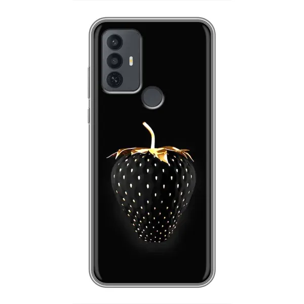 Чехол с рисунком «Чёрная клубника» для TCL 30E