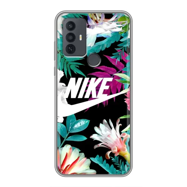 Чехол с рисунком «Цветочный Nike» для TCL 30E Чехол с рисунком «Цветочный Nike» для TCL 30E
