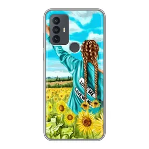 Чехол с рисунком «Девушка на поле» для TCL 30E