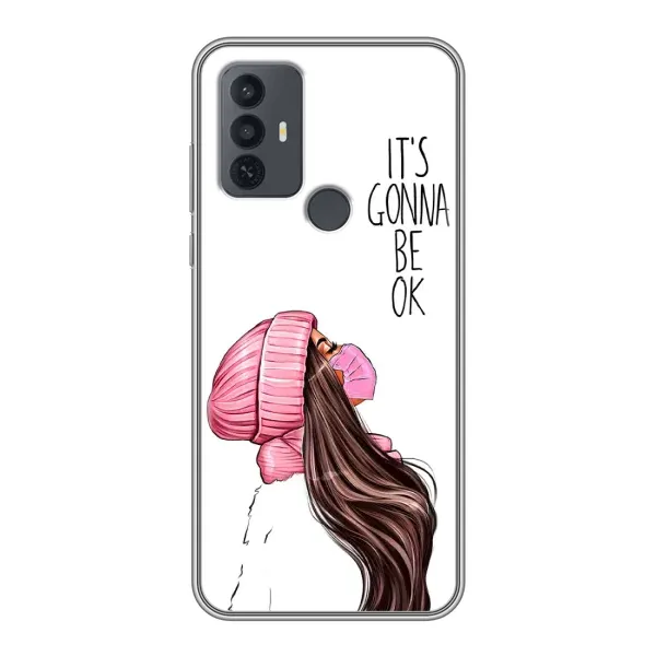 Чехол с рисунком «Девушка в маске» для TCL 30E