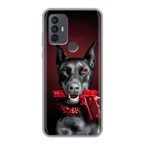 Чохол ДОБЕРМАН для TCL 30E (Доберман злий)