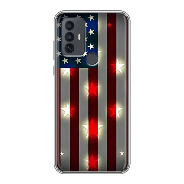 Чехол с рисунком «Флаг США 2» для TCL 30E Чехол с рисунком «Флаг США 2» для TCL 30E