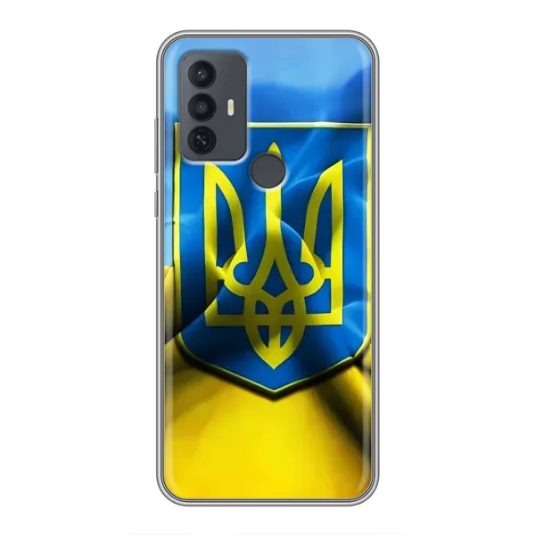 Чехол с рисунком «Герб и Флаг Украины» для TCL 30E Чехол с рисунком «Герб и Флаг Украины» для TCL 30E