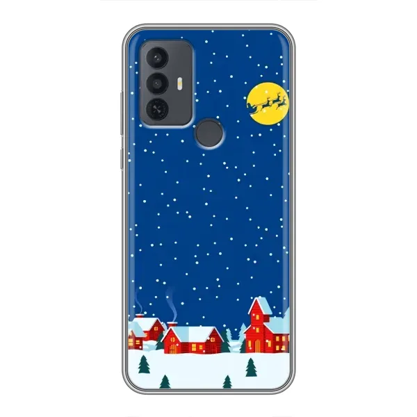Чехол с рисунком «Город в снегу» для TCL 30E