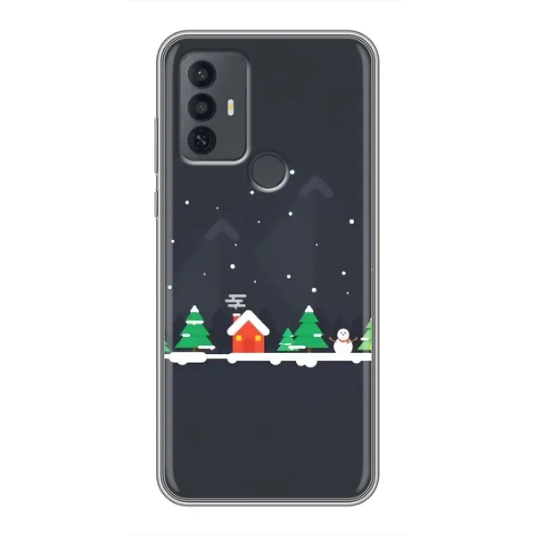 Чехол с рисунком «Город зимний» для TCL 30E