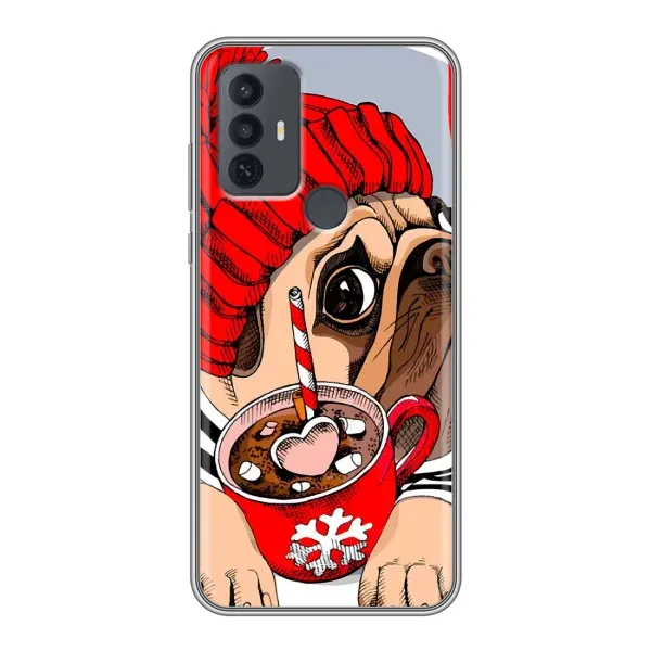 Чехол с рисунком «Грустная собака» для TCL 30E Чехол с рисунком «Грустная собака» для TCL 30E