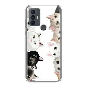 Силіконовий чохол з котиком для TCL 30E (Коти)
