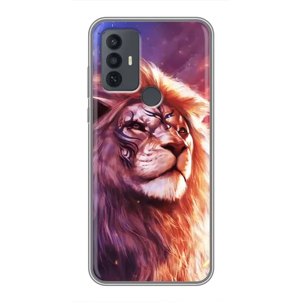 Чехол с рисунком «Красочный ЛЕВ» для TCL 30E