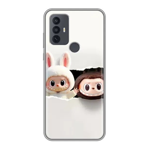 Чехол с рисунком «Фигурки Labubu» для TCL 30E
