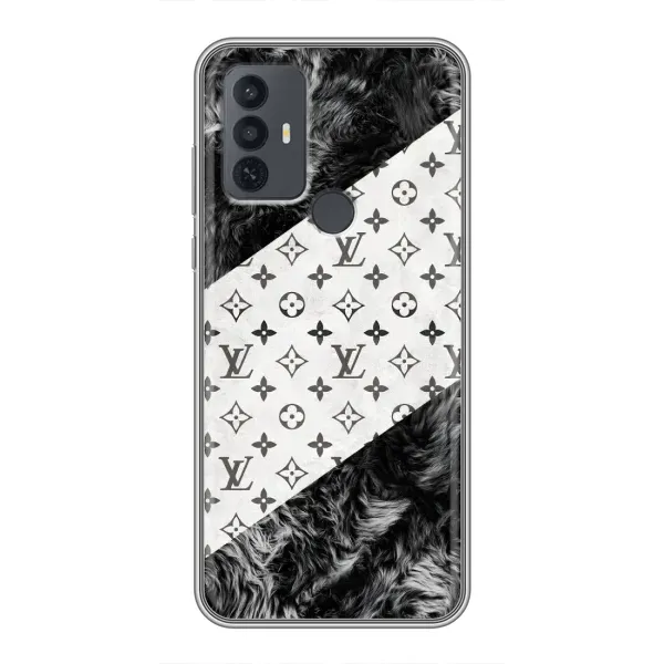 Чехол с рисунком «LV на белом» для TCL 30E Чехол с рисунком «LV на белом» для TCL 30E