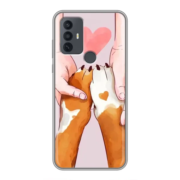 Чехол с рисунком «Любовь к собакам» для TCL 30E