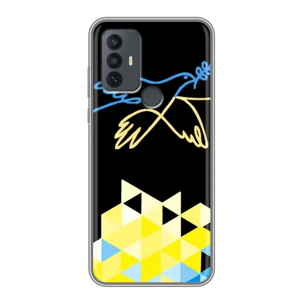 Чехол с рисунком «Мир для Украины» для TCL 30E Чехол с рисунком «Мир для Украины» для TCL 30E