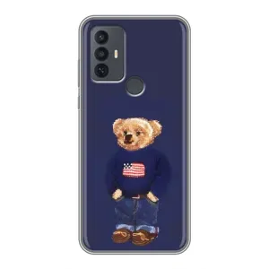 Чехол с рисунком «Мишка USA» для TCL 30E
