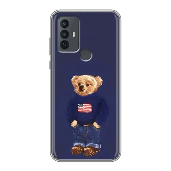 Чехол с рисунком «Мишка USA» для TCL 30E