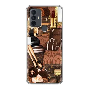 Чехол Стиль Louis Vuitton на TCL 30E (Мода Луи Виттон)