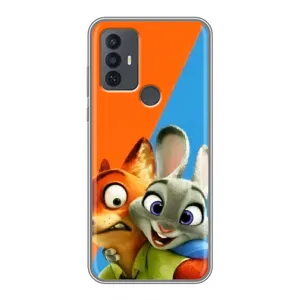 Чехол с рисунком «Ник и Хопс» для TCL 30E