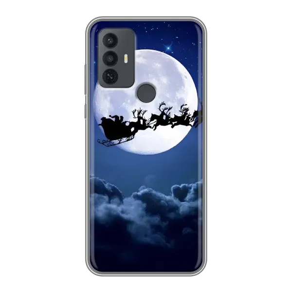 Чехол с рисунком «Санта - луна» для TCL 30E