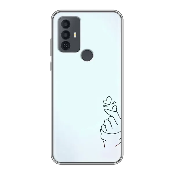 Чехол с рисунком «Сердце на голубом» для TCL 30E Чехол с рисунком «Сердце на голубом» для TCL 30E