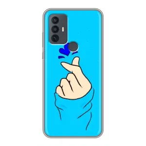 Чохол (Знак сердечка) для TCL 30E (Сердечко на синоьому)