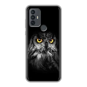 Чохли з принтом СОВИ для TCL 30E (Сова на чорному)