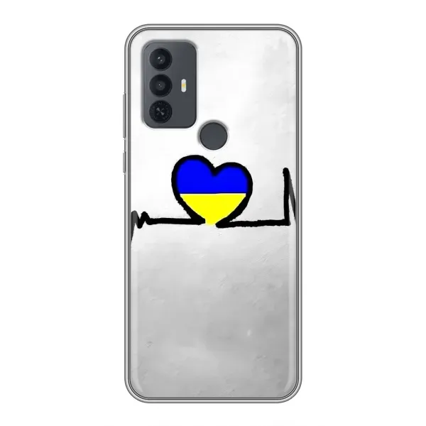 Чехол с рисунком «Украинская кардиограмма» для TCL 30E Чехол с рисунком «Украинская кардиограмма» для TCL 30E