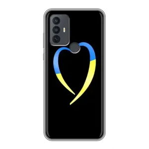 Силиконовый Чехол на TCL 30E (Я-Украина) (Украинское сердце)