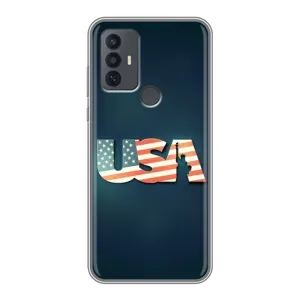 Чохол Прапор USA для TCL 30E (USA)