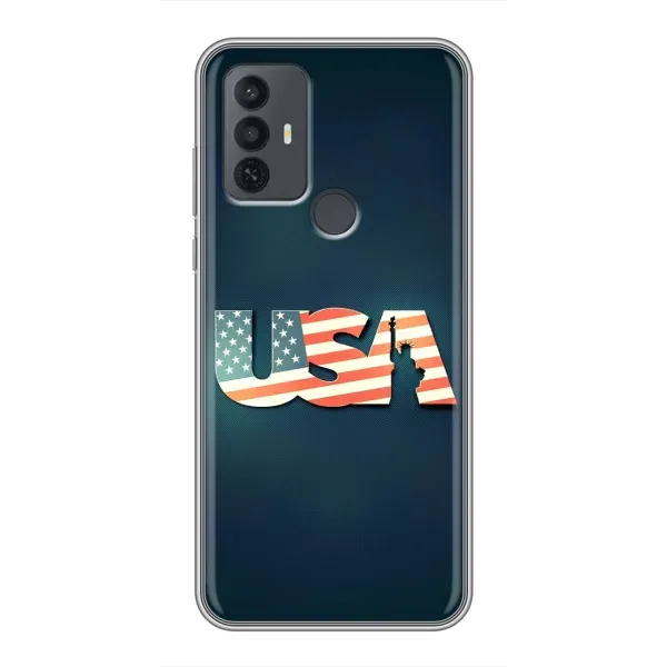 Чехол с рисунком «USA» для TCL 30E Чехол с рисунком «USA» для TCL 30E