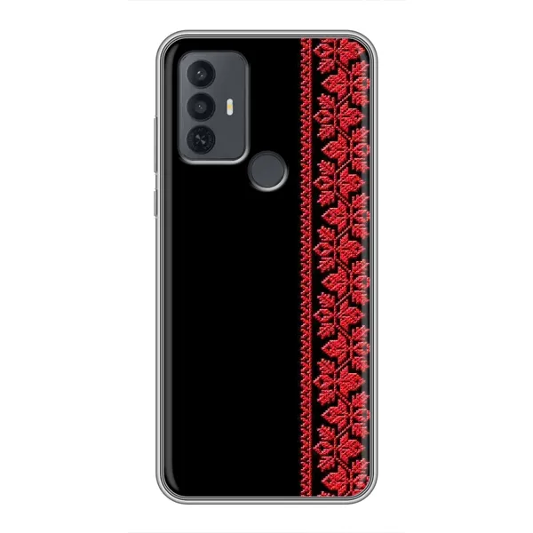 Чехол с рисунком «Вышиванка на черном» для TCL 30E Чехол с рисунком «Вышиванка на черном» для TCL 30E