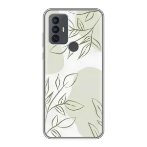 Чохол квітковий дизайн для TCL 30E (Зелений дизайн)