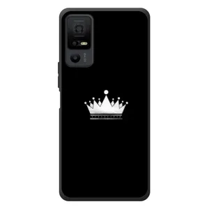 Чохол (Корона на чорному фоні) для TCL 40 NxtPaper 5G (Біла корона)