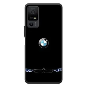 Силиконовый бампер с картинкой машины на TCL 40 NxtPaper 5G (Черный BMW)