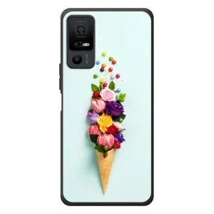 Чехлы с тематикой "ЦВЕТЫ" на TCL 40 NxtPaper 5G (Цветок-мороженное)
