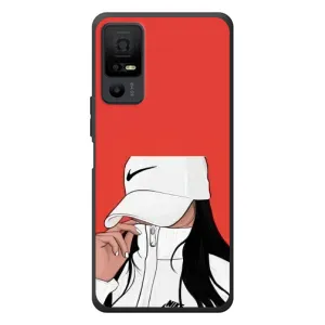 Силіконовый Чохол на TCL 40 NxtPaper 5G з картинкой Модных девушек (Дівчина Nike)