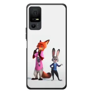 Силиконовый чехол с принтом Зоотрополіс для TCL 40 NxtPaper 5G (Джуди и Ник)