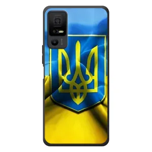 Чехол с картинкой (Патриотический ГЕРБ) на TCL 40 NxtPaper 5G (Герб и Флаг Украины)