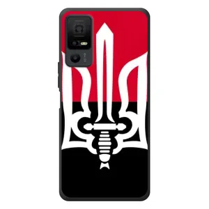 Чехлы УПА (Красно-Чёрный) на TCL 40 NxtPaper 5G (Герб Украины)
