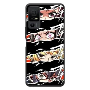 Силіконові чохлі з очіма Anime для TCL 40 NxtPaper 5G (Очі на чорному)