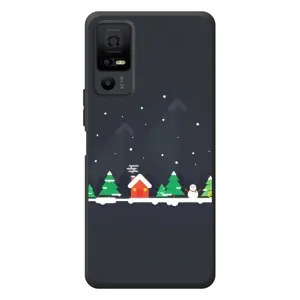 Силиконовый бампер на рождество для TCL 40 NxtPaper 5G (Город зимний)
