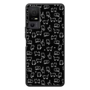 Чохол на тематику: Коти для TCL 40 NxtPaper 5G (Котики на чорному)